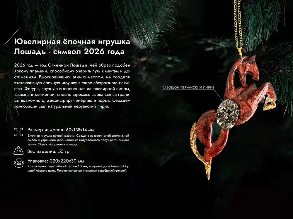 Елочные игрушки (Лошадь+Подкова).Символы года Гранат