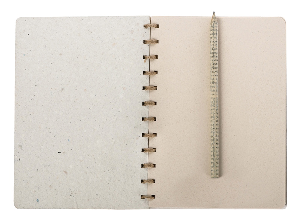 Живой блокнот А5 с бумажным карандашом и семенами цветов микс, белый