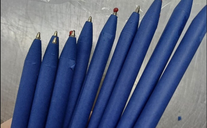 Ручка картонная с колпачком Recycled, темно-синий (Р)