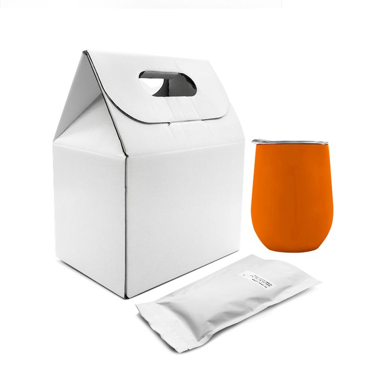 Набор Coffee Box c кофером софт-тач CO12s (оранжевый)