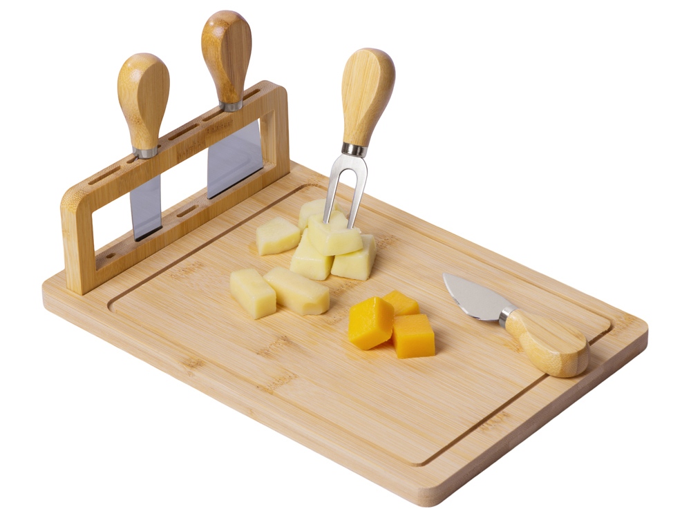 Набор для сыра из бамбука со съемной подставкой Camembert