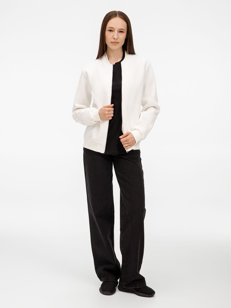 Бомбер унисекс Estado, молочно-белый Бомбер унисекс Estado, молочно-белый