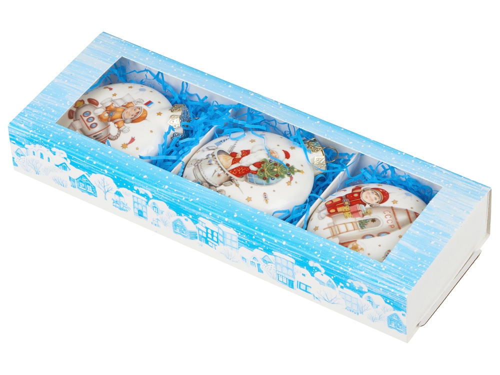 Набор игрушек Медальон Космическое путешествие в подарочной коробке, 3 шт Набор игрушек Медальон Космическое путешествие в подарочной коробке, 3 шт