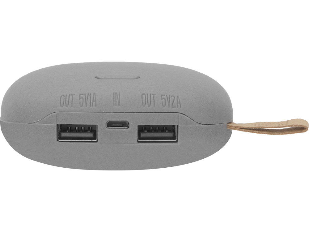 Универсальное зарядное устройство power bank в форме камня. 10400MAH. gray