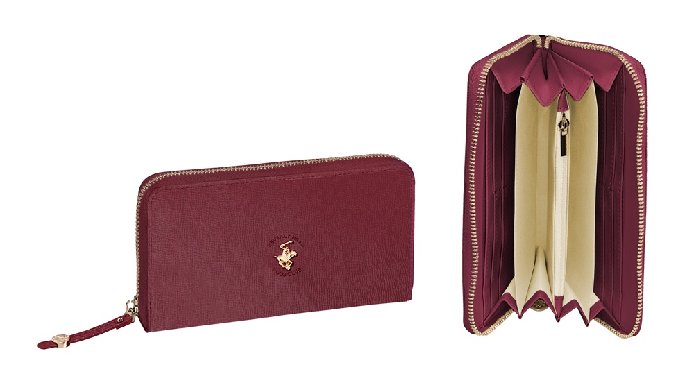 Кошелек женский Beverly Hills Polo Club, красный/желтое золото