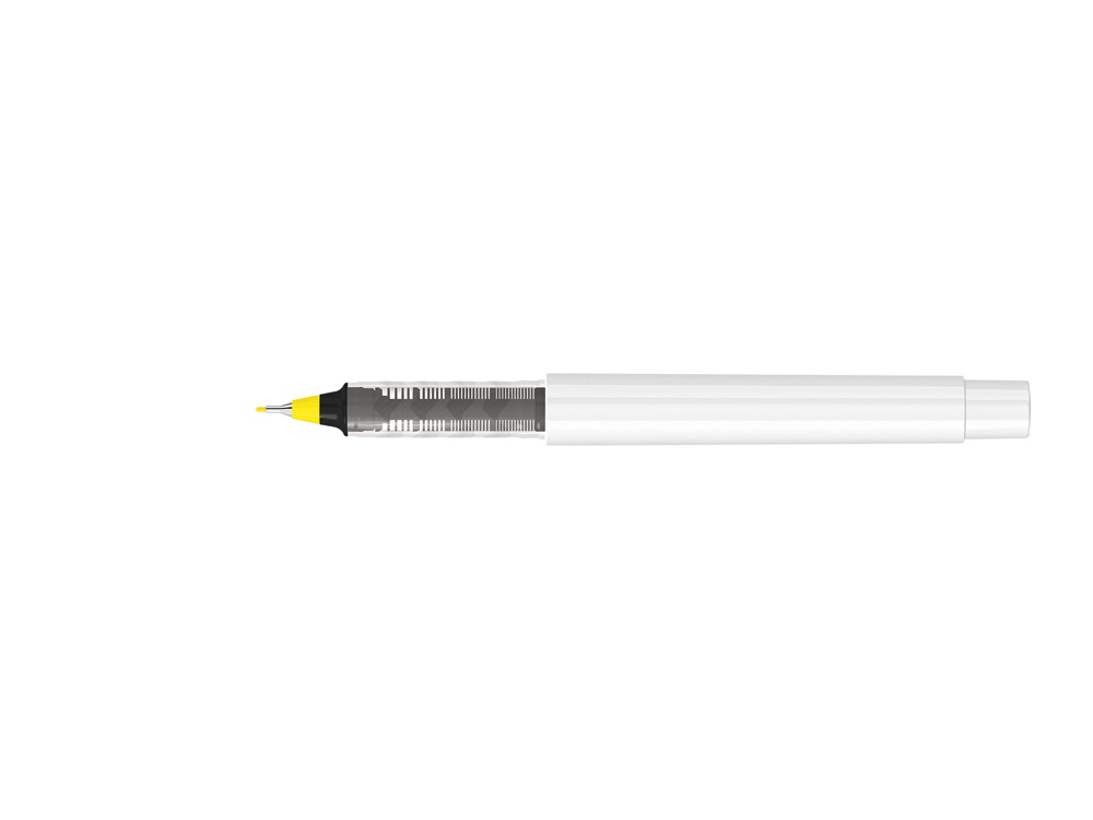 Капиллярная ручка в корпусе из переработанного материала rPET RECYCLED PET PEN PRO FL, белый с желтыми чернилами