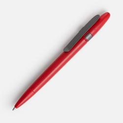 Ручка шариковая Prodir DS5 TSM Metal Clip, красная с серым