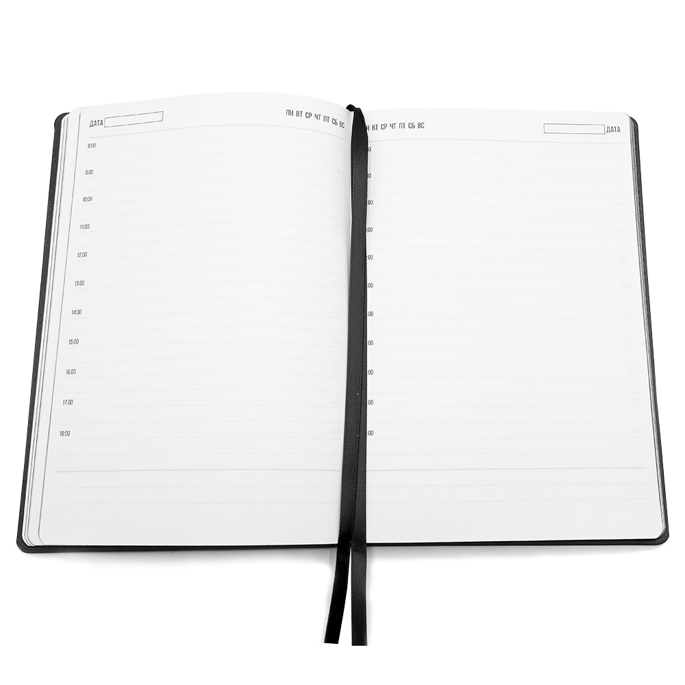 Ежедневник A5 недатированный Efemero в мягком переплёте, черный Ежедневник A5 недатированный Efemero в мягком переплёте, черный