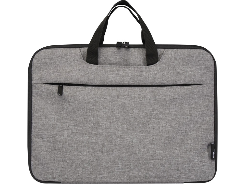 Эко- чехол для ноутбука Libra 2 в 1 из переработанного пластика, серый яркий