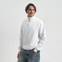 Толстовка на молнии унисекс Флоу (Flow), белая, размер 5XL/6XL