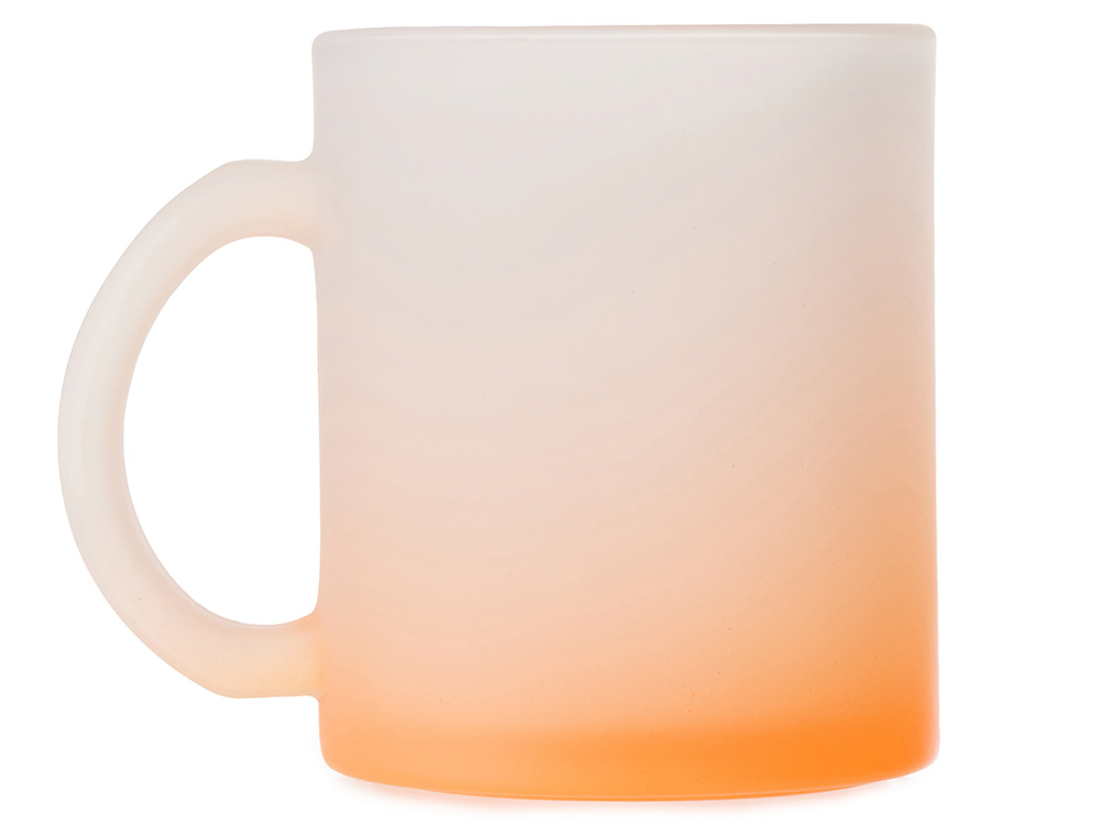 Стеклянная матовая кружка Омбре с градиентом для сублимации, оранжевый
