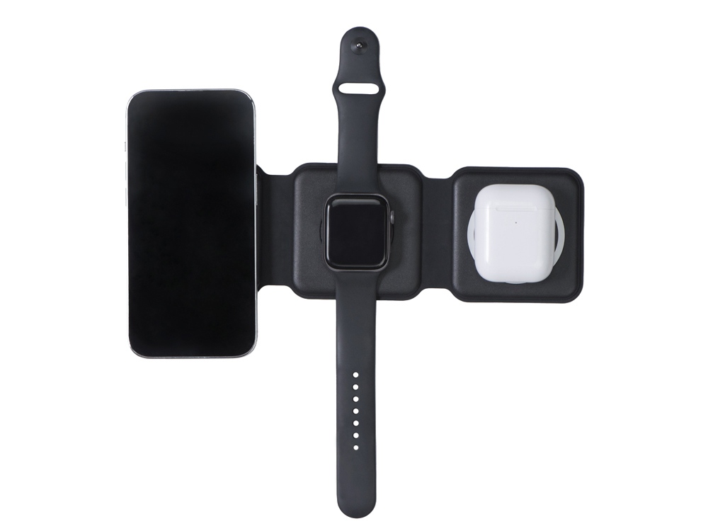 Беспроводное зарядное устройство 3-в-1 Road, 15 Вт, черный