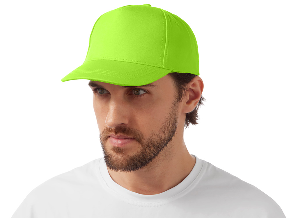 Бейсболка Мемфис 230 5-панельная, яблочно-зеленый
