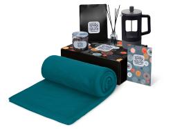 Подарочный набор Re:y. Vive с пледом, френч-прессом и кофе