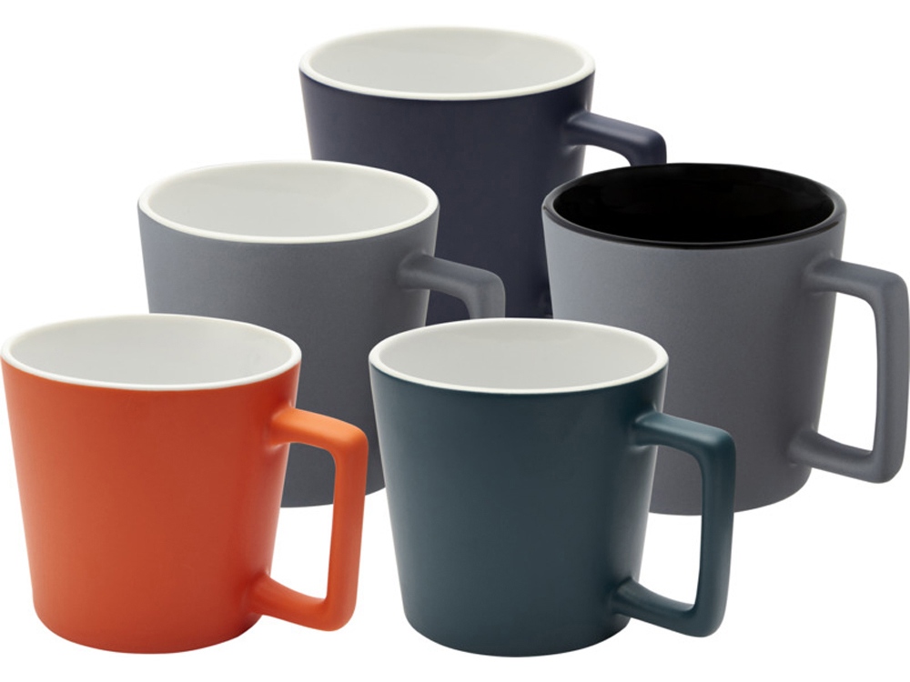 Cali Керамическая кружка объемом 370 мл с матовой отделкой, черный матовый