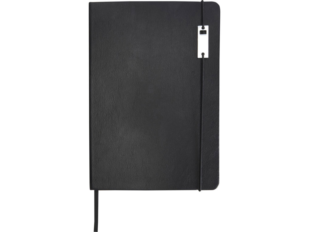 Набор Legato Elegance из блокнота формата А5 в твердой обложке и ручки-роллера, черный/черный