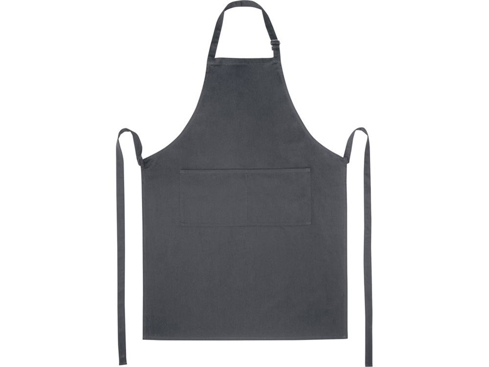 Фартук Andrea плотностью 240 г/м² с регулируемой завязкой на шее - Темно-серый