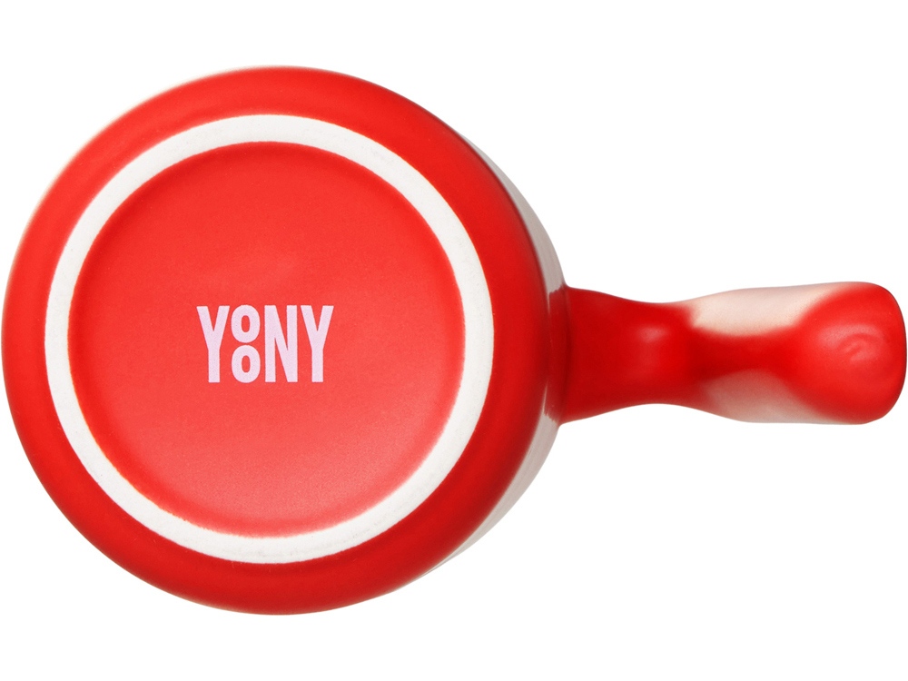 Кружка матовая с прямой ручкой Axio, 360 мл, красный