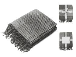 Плед акриловый Gaufre, серый