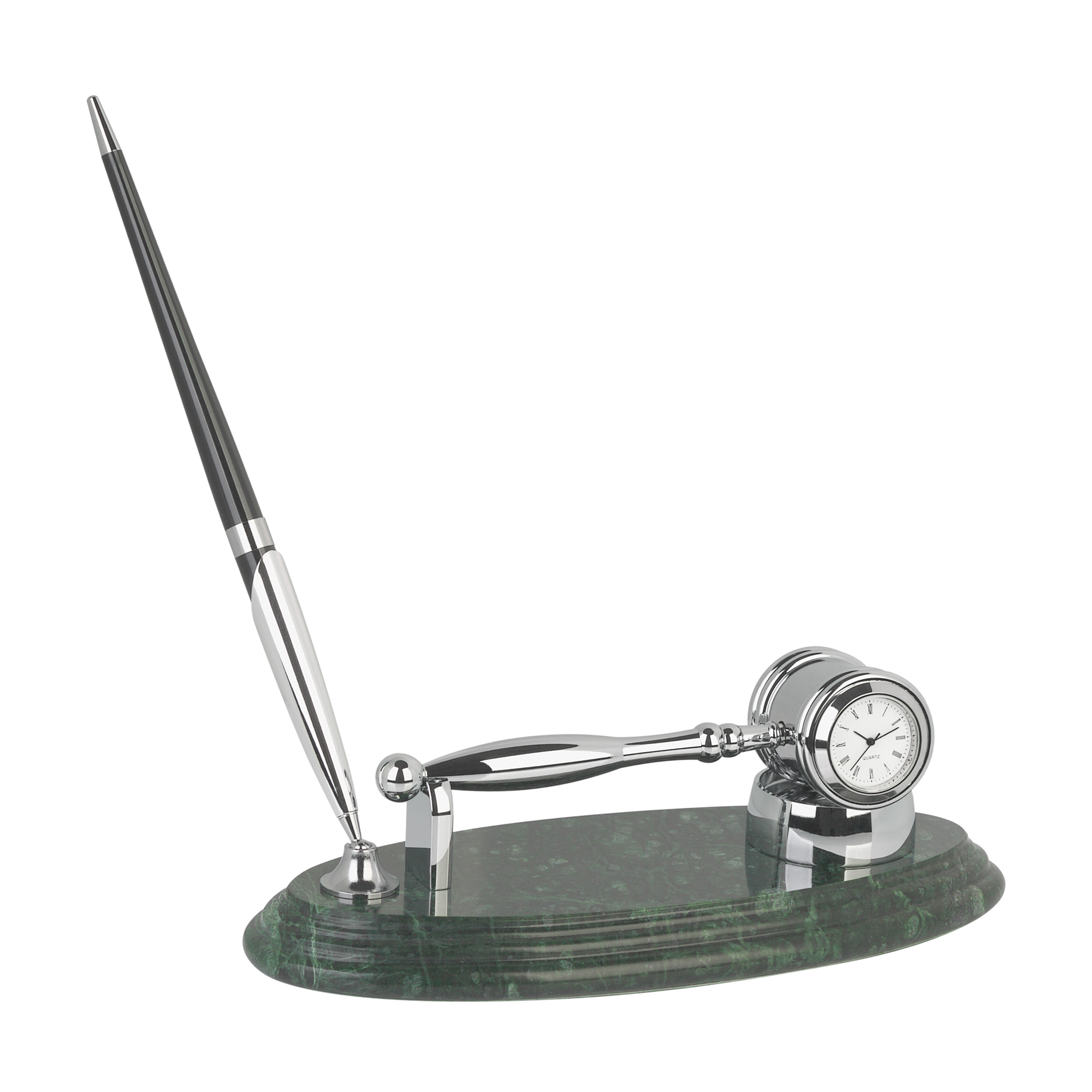 Подставка "Правосудие" с часами и ручкой Подставка "Правосудие" с часами и ручкой