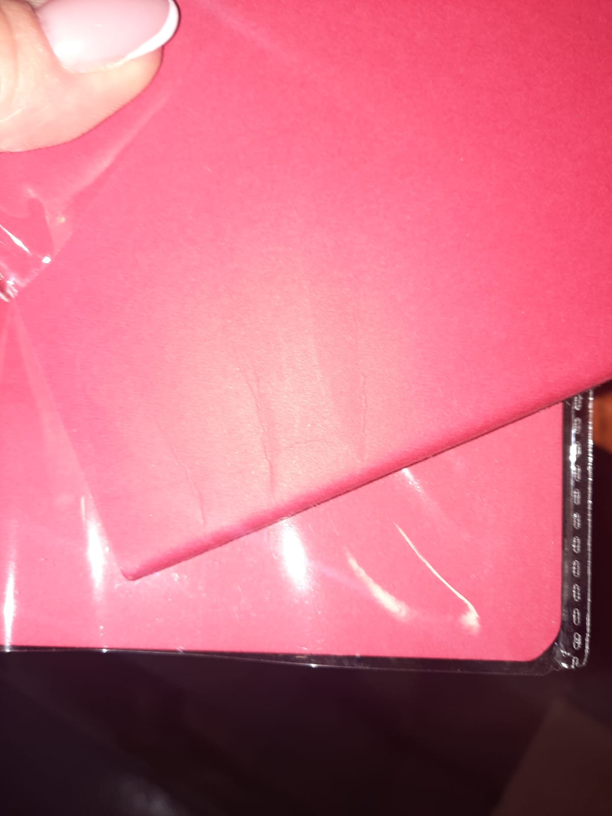 Блокнот A6 Stitch в линейку, красный (Р)