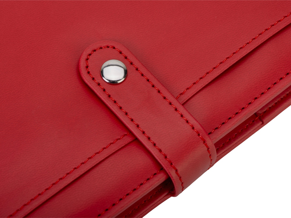 Блокнот-кошелек с сменным блоком А6 Wall Street, 64 листа, красный