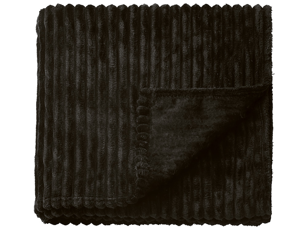 Плед Wave флисовый, черный