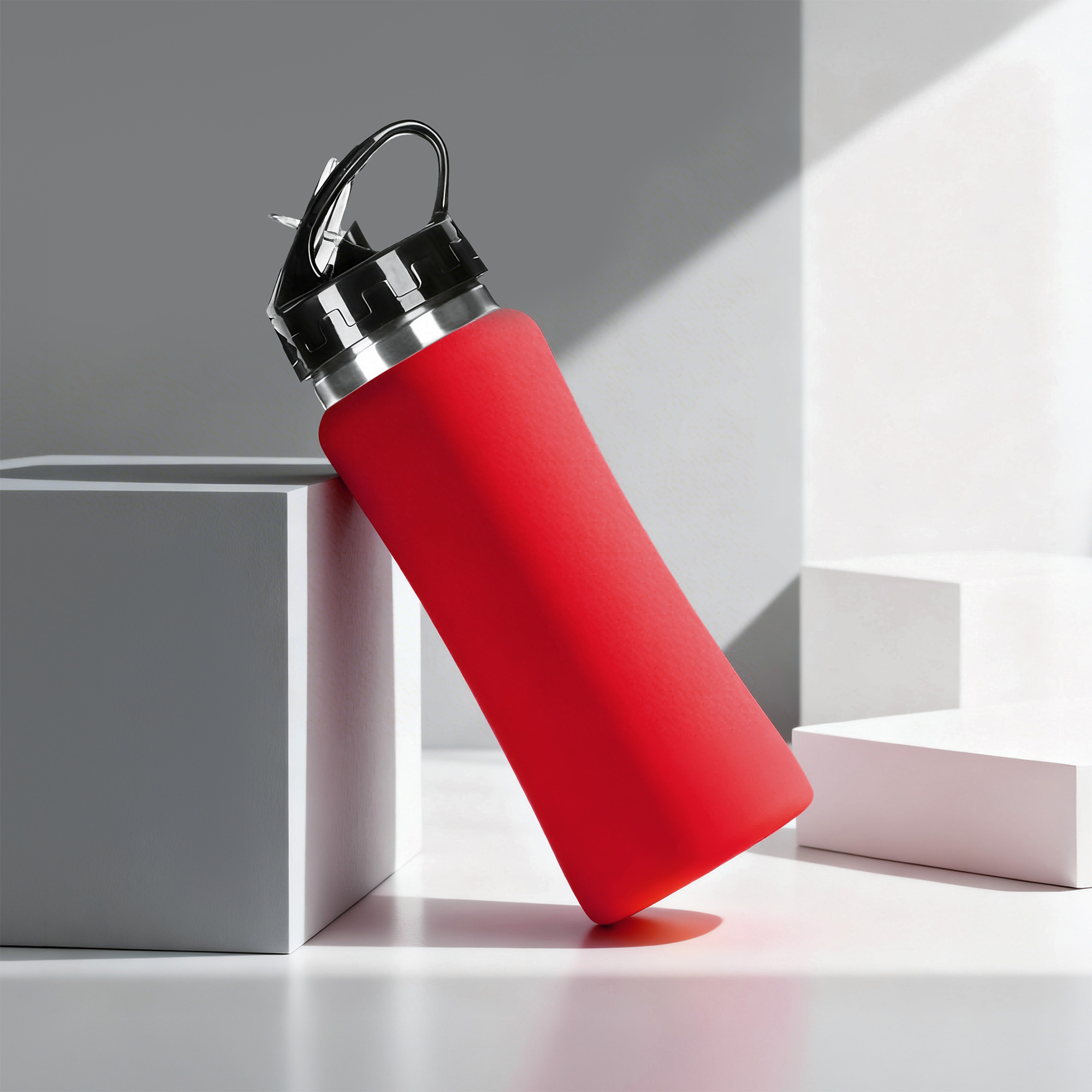 Бутылка для воды Bottle C1, сталь, soft touch, 600 мл, красный (Р)