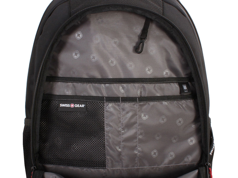Рюкзак SWISSGEAR, 15, полиэстер, 900D,  34х18x47 см, 29 л, черный/красный
