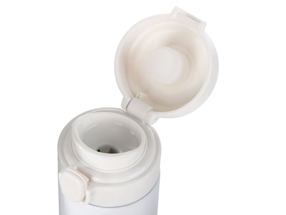 Вакуумная термокружка Waterline c кнопкой Guard, 400 мл, тубус, белый (Р) Вакуумная термокружка Waterline c кнопкой Guard, 400 мл, тубус, белый (Р)