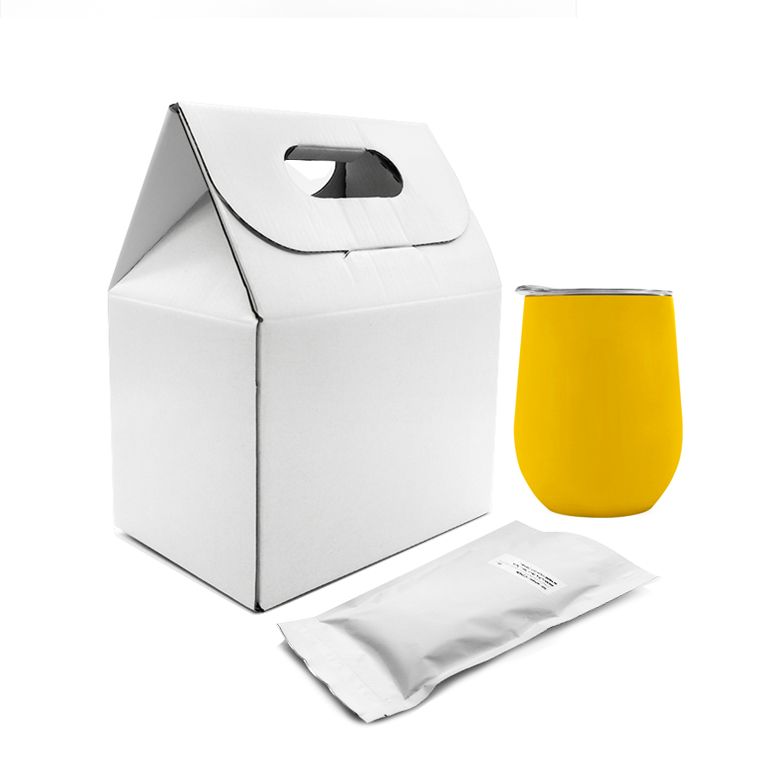 Набор Coffee Box c кофером софт-тач CO12s (желтый)