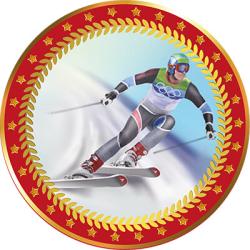 Акриловая эмблема лыжный спорт