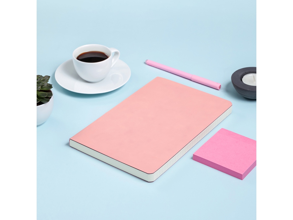 Ежедневник А5 недатированный Megapolis Flex, розовый powder