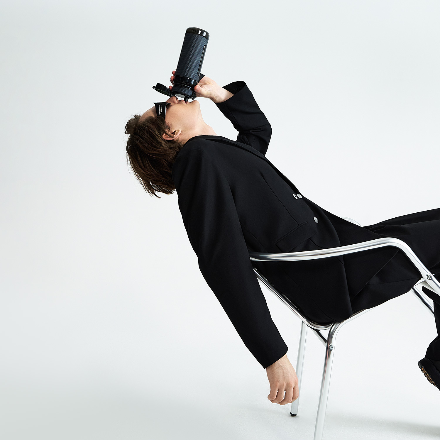 Бутылка для воды Вектор (Vector), черная