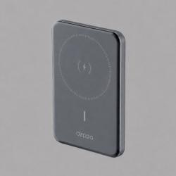 Внешний АКБ NRG MageSafe Alum 5000 мА-ч, 15Вт QI, серый, Deppa