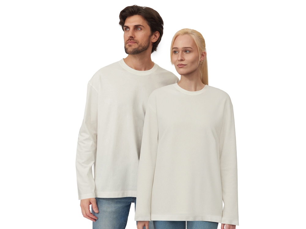 Футболка с длинным рукавом оверсайз Berlin унисекс молочный