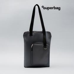 Шоппер Superbag Pocket (серый с черным)