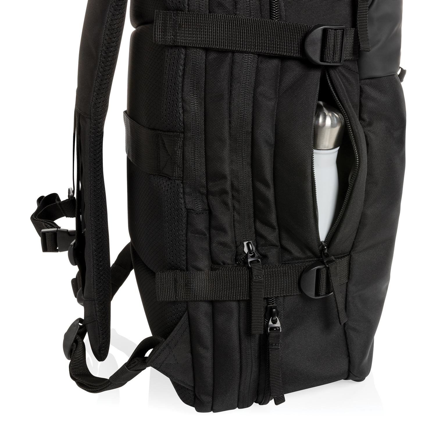 Рюкзак для путешествий Swiss Peak из rPET AWARE™ с регулируемым объемом, 15.6"