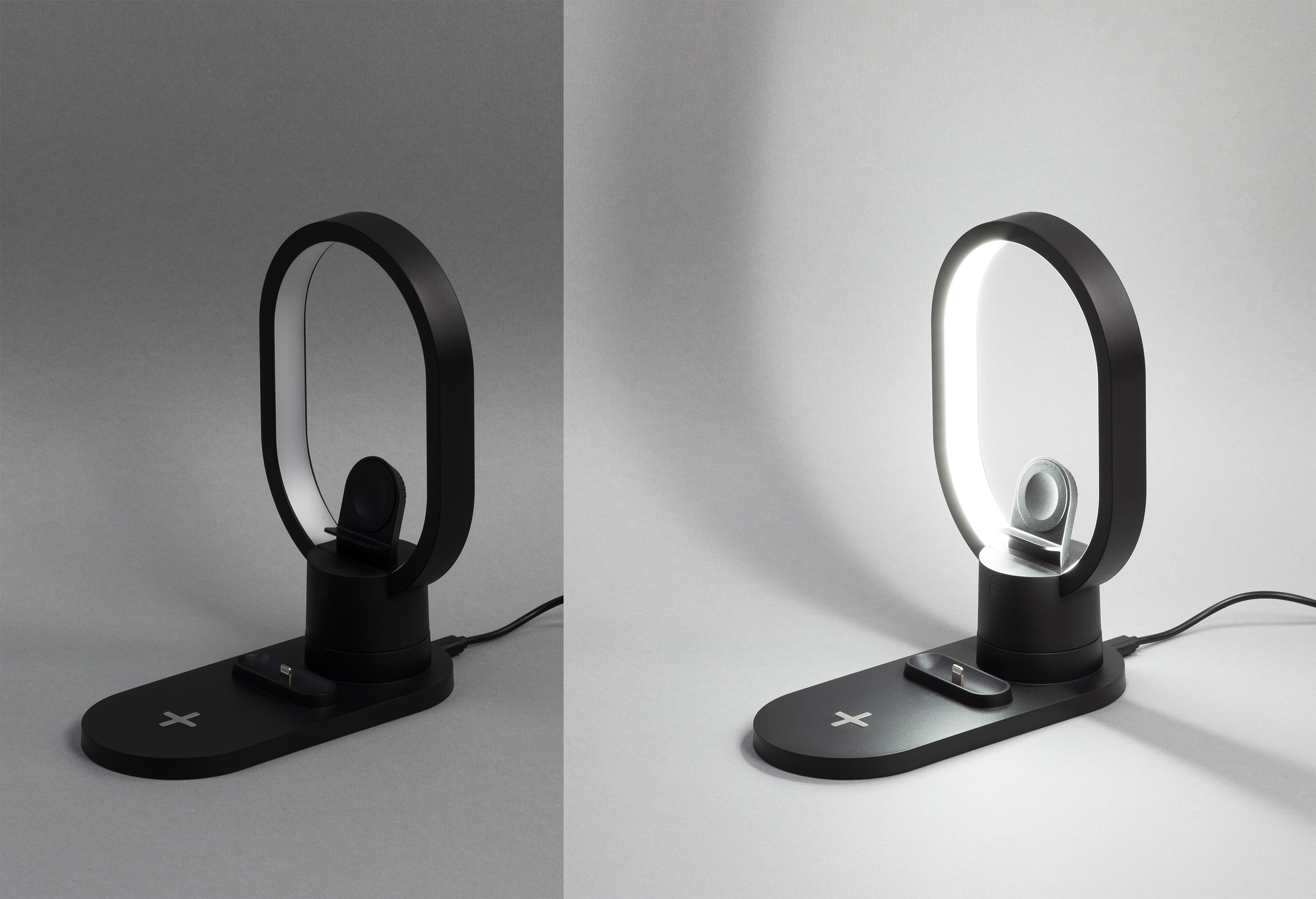 Настольная беспроводная (15W) зарядная станция "Starship" с лампой Настольная беспроводная (15W) зарядная станция "Starship" с лампой