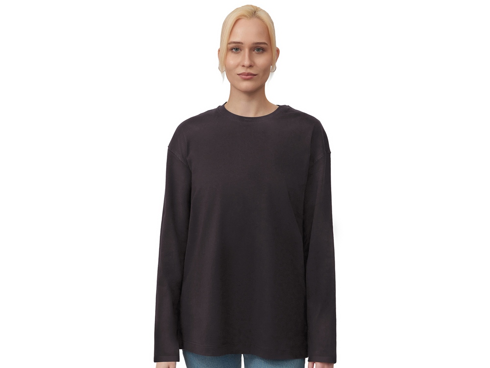 Футболка с длинным рукавом оверсайз Berlin унисекс темно-серый