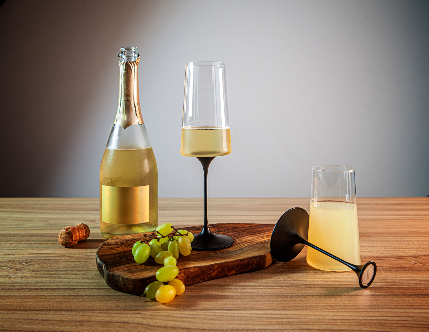 Хрустальный бокал для игристого вина на магните Trebonn SplitGlass, 2 шт, 320 мл