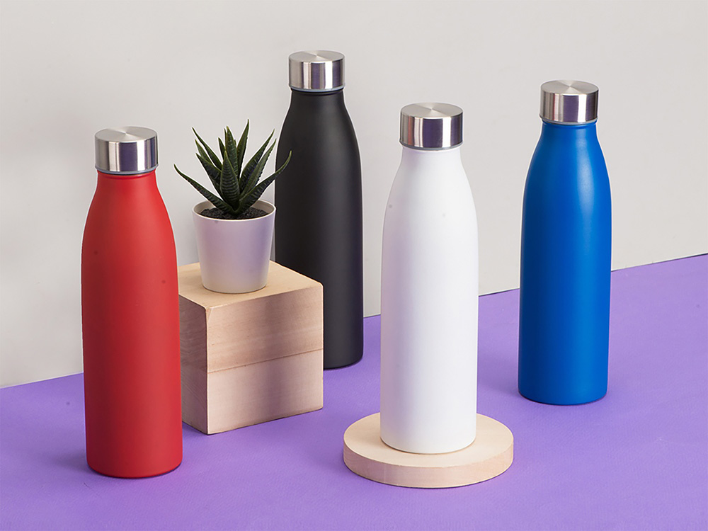 Стальная бутылка Rely, 650 мл, белый, off white