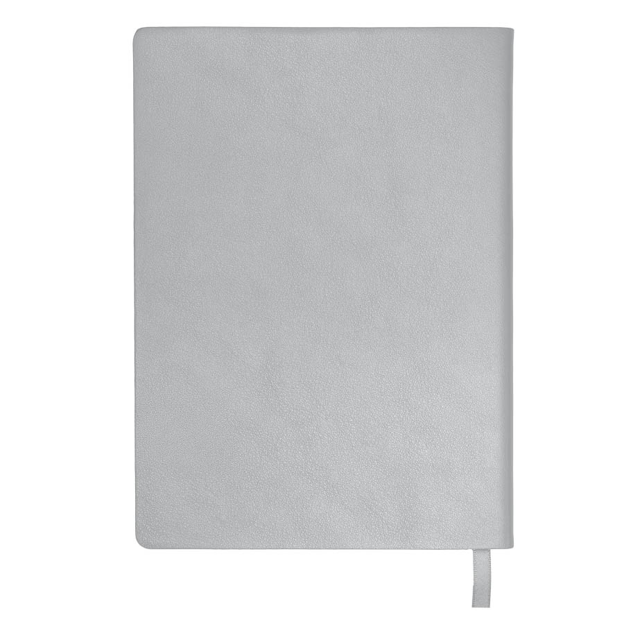 Бизнес-блокнот LADY, формат А5, серый, блок в клетку