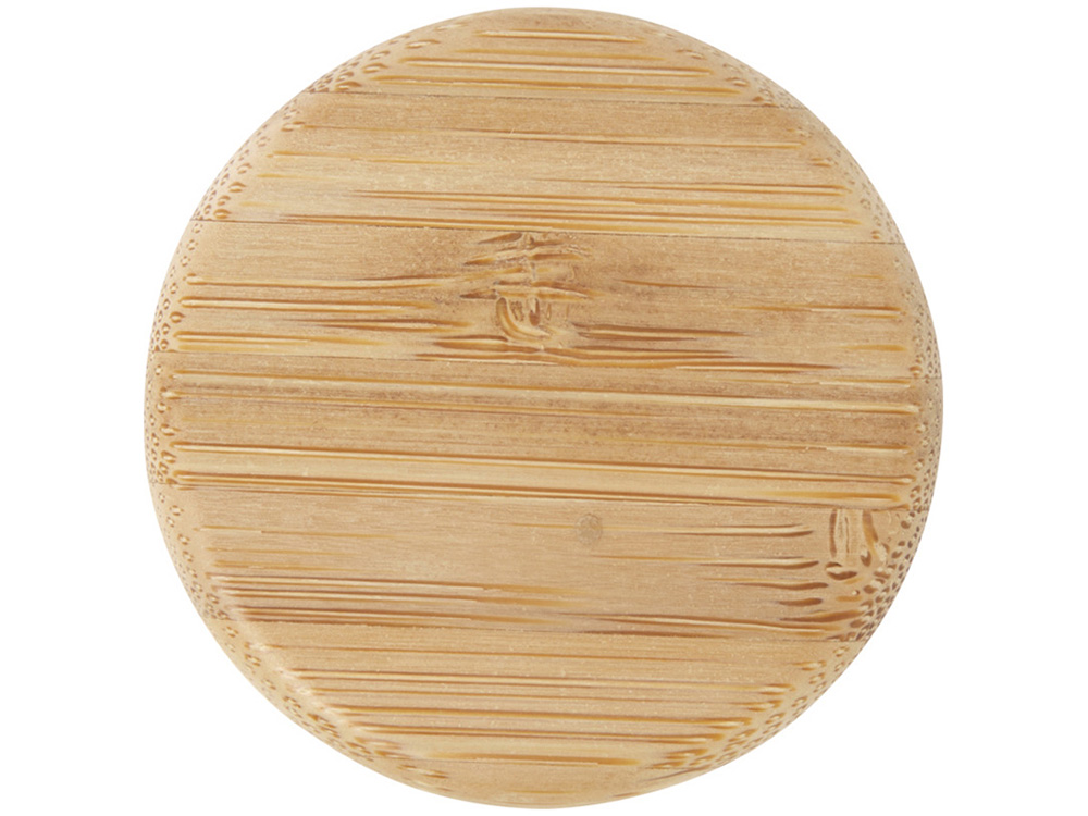 Lume бутылка из матового содово-известкового стекла объемом 500 мл с бамбуковой крышкой - Белый