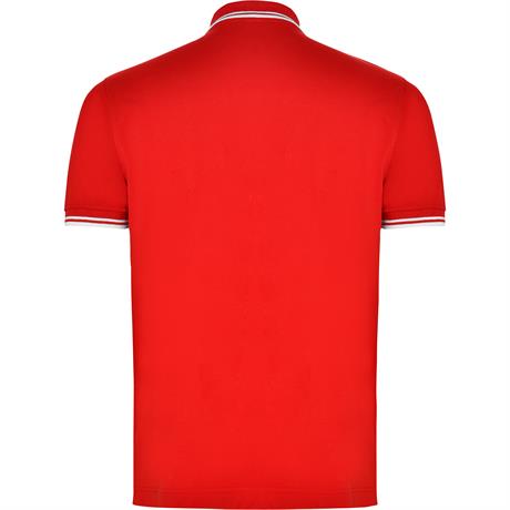 Футболка поло MONTREAL мужская, КРАСНЫЙ/БЕЛЫЙ 2XL