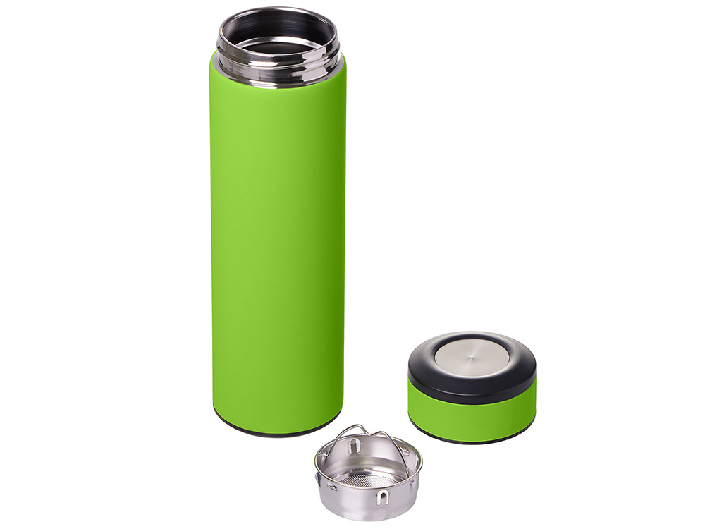 Вакуумный термос Vacuum Flask C1, soft touch, 420мл, зеленое яблоко