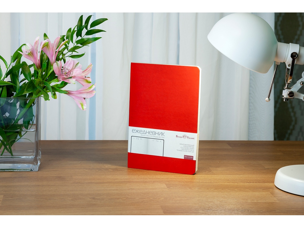 Ежедневник А5 недатированный Megapolis Flex, красный