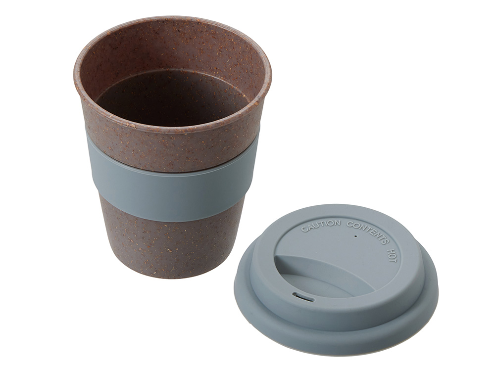 Стакан с силиконовой крышкой Café, серый