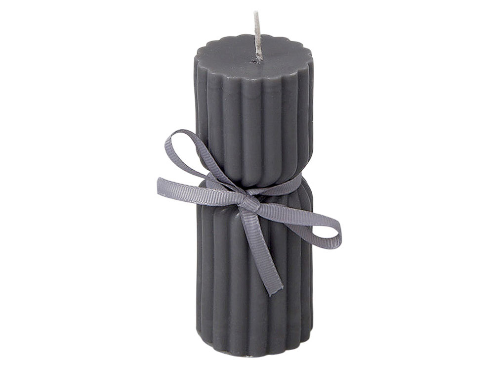Набор свечей с гранями Vela, темно-серый, белый