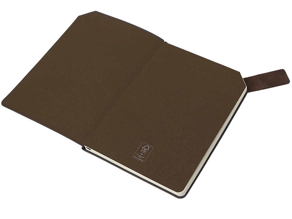 Блокнот А5 в гибкой обложке Chaplin, шоколадный